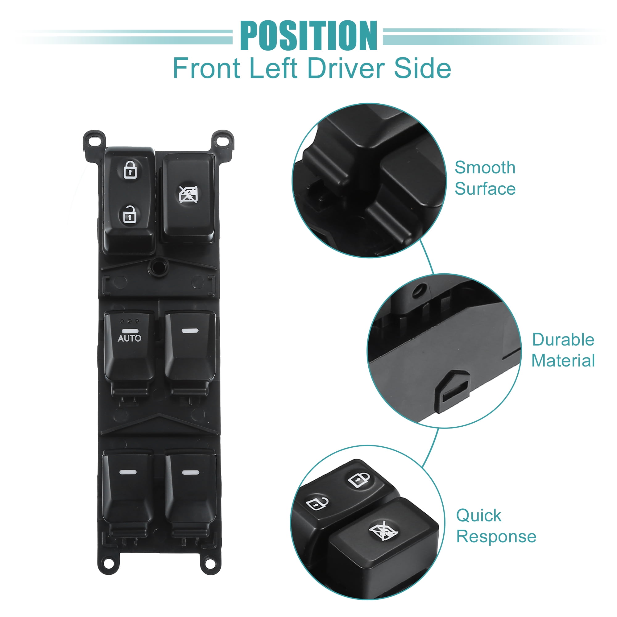 Unique Bargains Power Window Switch for Kia Rio 2012-2014 No.935701W155