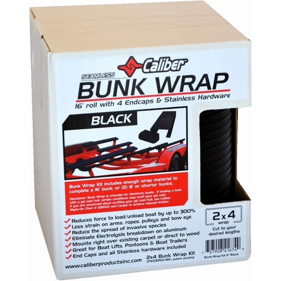 Caliber 23050-BK Bunk Wrap Kit - 16' x 2' x 4", Black