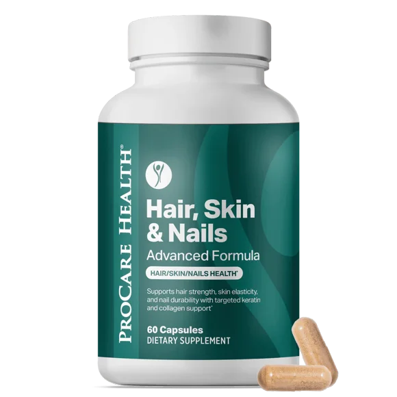 ProCare Health Hair Skin & Nails Biotina 5000 mcg 60 Cápsulas Soporte para Cabello Piel y Uñas