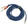 thumbnail image 2 of Audio Cable,3.5mm Male to 2 Mono Stereo Male Cable Cable High-End Performance, 2 of 14