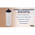thumbnail image 3 of 10 Plastic Water Bottles Set, 23 oz. - Screw-On Lid, Grip Design - White, 3 of 5