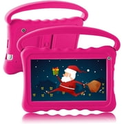 Kids Tablet 7 Toddler Tablet for Kids Edition Tablet for Toddlers 32GB with WiFi Dual Camera googple Plays Netflix YouTube Children’s Tablets Android 10 Parental Control Shockproof Case (Rose Red)