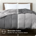 thumbnail image 3 of Bare Home Ultra-Soft Reversible Comforter - Goose Down Alternative - King/Cal King, Gray/Light Gray, 3 of 8