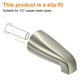 thumbnail image 4 of Uxcell 1Pack Salida de Bañera Universal, Grifo de Bañera de Aleación de Zinc con Adaptador para Tubo de Agua de 1/2 Pulgada para Baño Cocina, Níquel Cepillado, 4 of 6