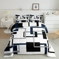 thumbnail image 2 of YST Ensemble de Douillette 7 Pcs à Rayures Bleues pour Enfants Garçons Filles, Lit en Sac Géométrique Grand Lit, Ensembles de Literie Texture Léopard, Ensembles de Lit Abstraits Réversibles avec Drap Plat et Drap-Housse, Couvre-Oreillers, 2 of 5
