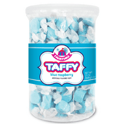 Adams & Brooks Fairtime Taffy  Bulk Blue Candy for Candy Buffets, Blue Raspberry Taffy, Blue Raspberry Candy, Bulk Candy, Pinata Candy, Individually Wrapped Candy - Kosher Candy, 21 Ounce Tub