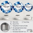thumbnail image 4 of Designart "Minimalist Geometric Polygons in White and Blue III" Geometric Blue Large Round Mirror - Round Bedroom Mirror Wall Decor - Modern Round Printed Mirror - 36" x 36", 4 of 6