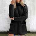thumbnail image 4 of Sweatshirts for Women 2025 Plus Size Casual Long Sleeve Fuzzy Sherpa Pullover Winter Warm Cozy Sweaters Tops With Pockets Black XL, 4 of 6