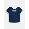 thumbnail image 5 of Weekend Academy Girls Graphic Baby Tee with Short Sleeves, Sizes 4-18, 5 of 5