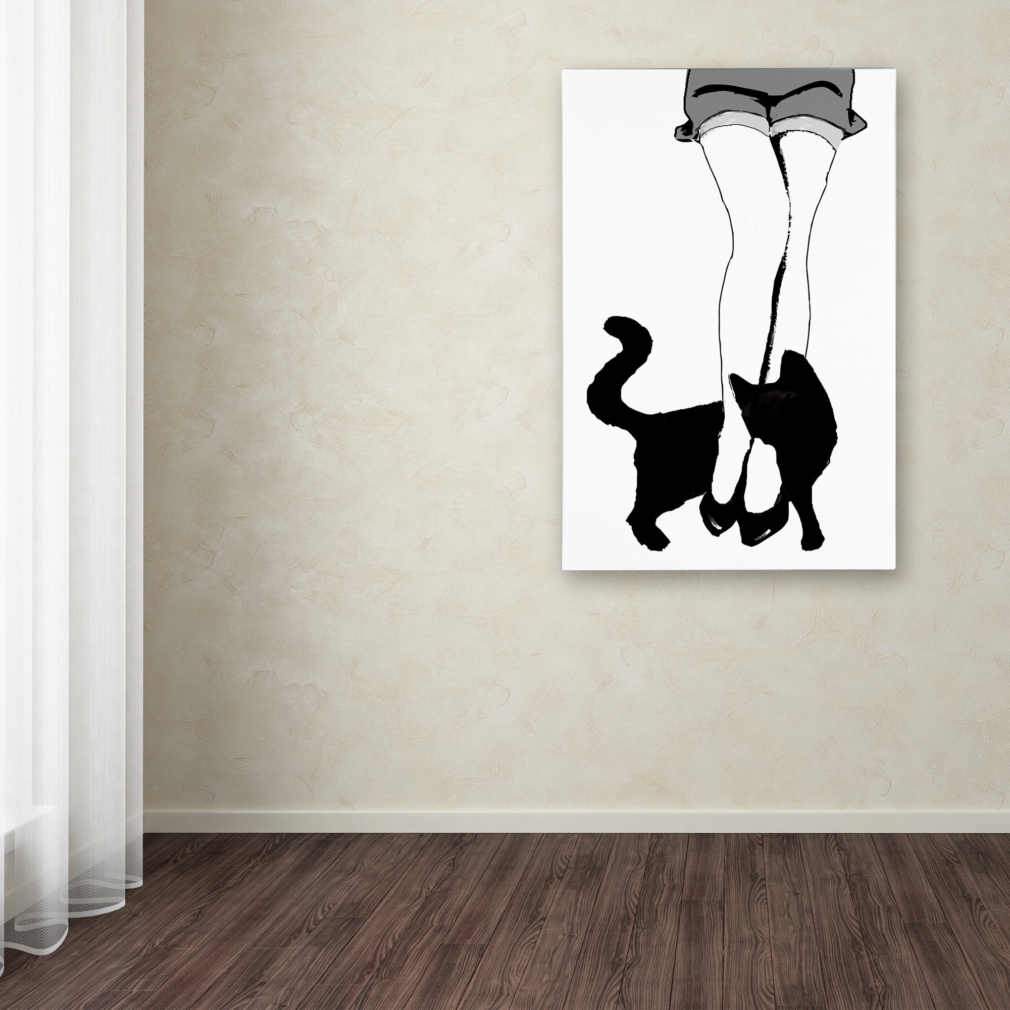 "Black Cat" Canvas Art by Color Bakery