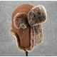 thumbnail image 1 of Gorro de cazador de piel sintética de ante Chapka unisex, cálido, antiviento, Ushanka, sombrero de caza ruso, 1 of 5