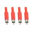 thumbnail image 6 of 4pcs Plastic audio equipment male Plug RCA male welding Connector welding type Black, 6 of 9