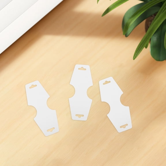 Milisten Earring and Necklace Display Cards Foldable White Cardstock for Store Displays 150Pcs