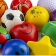 thumbnail image 2 of Paquete de 24 pelotas antiestrés Amazaque 2.5 juguetes sensoriales amarillo unitalla, 2 of 5