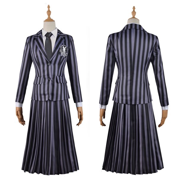 Traje de heroína de la familia Wednesday Addams, uniforme escolar para niñas, disfraz de cosplay M Ehuebsd libre de BPA