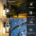 thumbnail image 2 of Luminarias de pared para exterior BesLowe, paquete de 2, impermeables, negras, 2 of 7