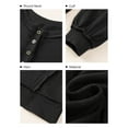 thumbnail image 3 of SHEWIN Plus Size Sweatshirts for Women Casual Long Sleeve Henley Neck Pullover Jumper Tops Drop Shoulder Sweatshirts Black, 3 of 10