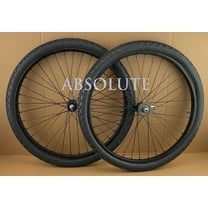 36 SPOKE BEACH CRUISER 26 X 2.125 FRONT & COASTER RIM W/ ALL BLACK KNOBBY TIRES