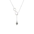 thumbnail image 2 of Delight Jewelry Silvertone Mini Four Leaf Clover Silver tone Elegant Infinity Lariat Necklace, 2 of 4