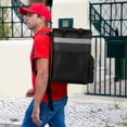 thumbnail image 4 of Food Delivery Bag,Large Insulated Backpack for Doordash/Uber Eeats, Expandable Cooler Bags for Bike/Motorcycle with Reflective Strip and Cup Holders,Reusable Pizza Food Delivery Bag with Hand Straps, 4 of 9