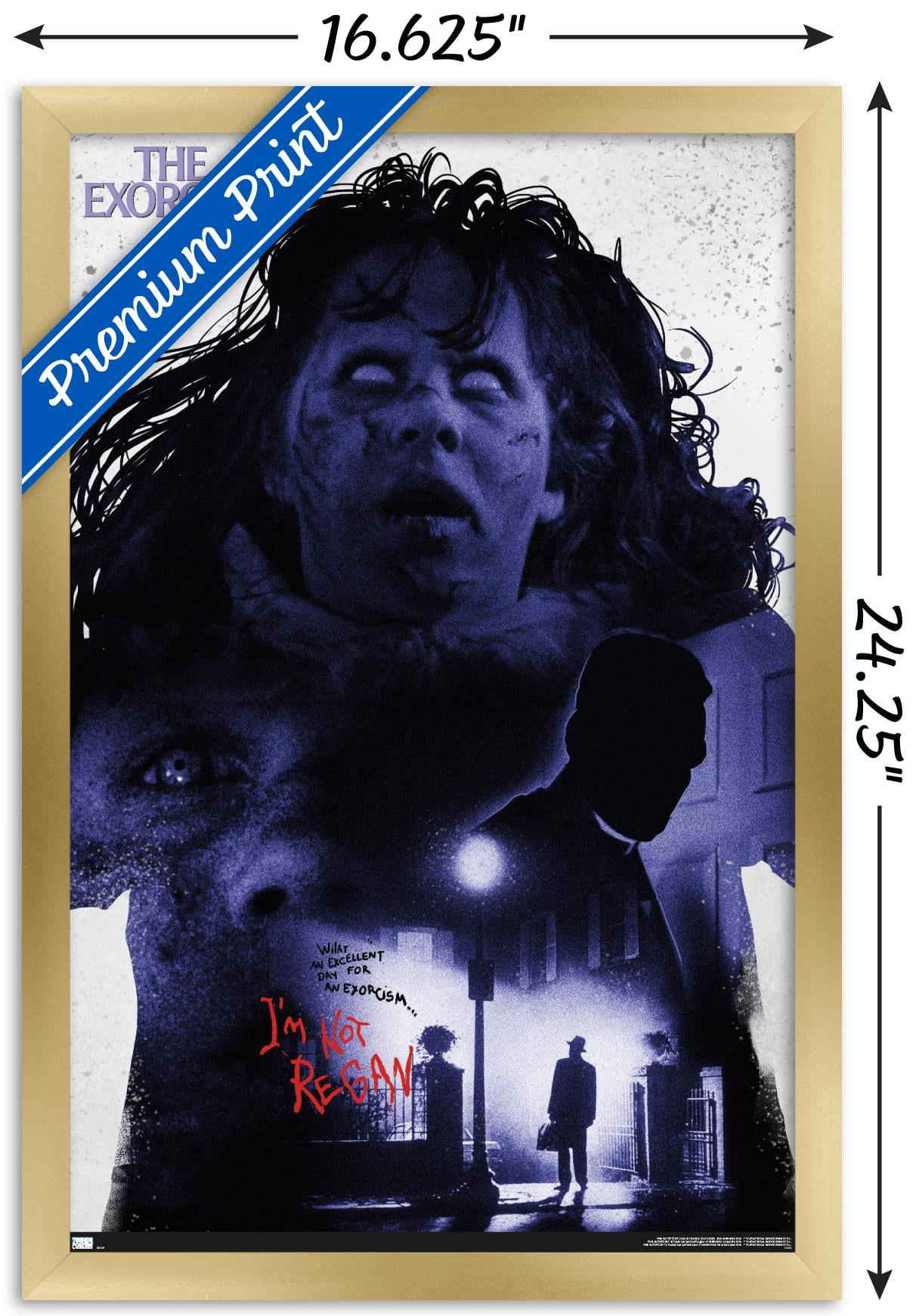 The Exorcist - I'm Not Regan Wall Poster, 14.725" x 22.375" Framed