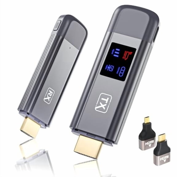 TTQ Wireless HDMI Transmitter and Receiver, 4K Decode 1080P Output, WIRELESS