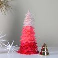 thumbnail image 2 of Northlight 15" Pink Ombre Feather Cone Christmas Tree - Unlit, 2 of 2