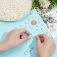 thumbnail image 3 of 200 Pcs Plastic Pearl Beads Large Hole European Beads 10mm Imitation Pearl Beads Rondelle Spacer Beads for Necklaces Bracelets Earrings Jewelry Making Hole: 5.2mm for making, 3 of 9