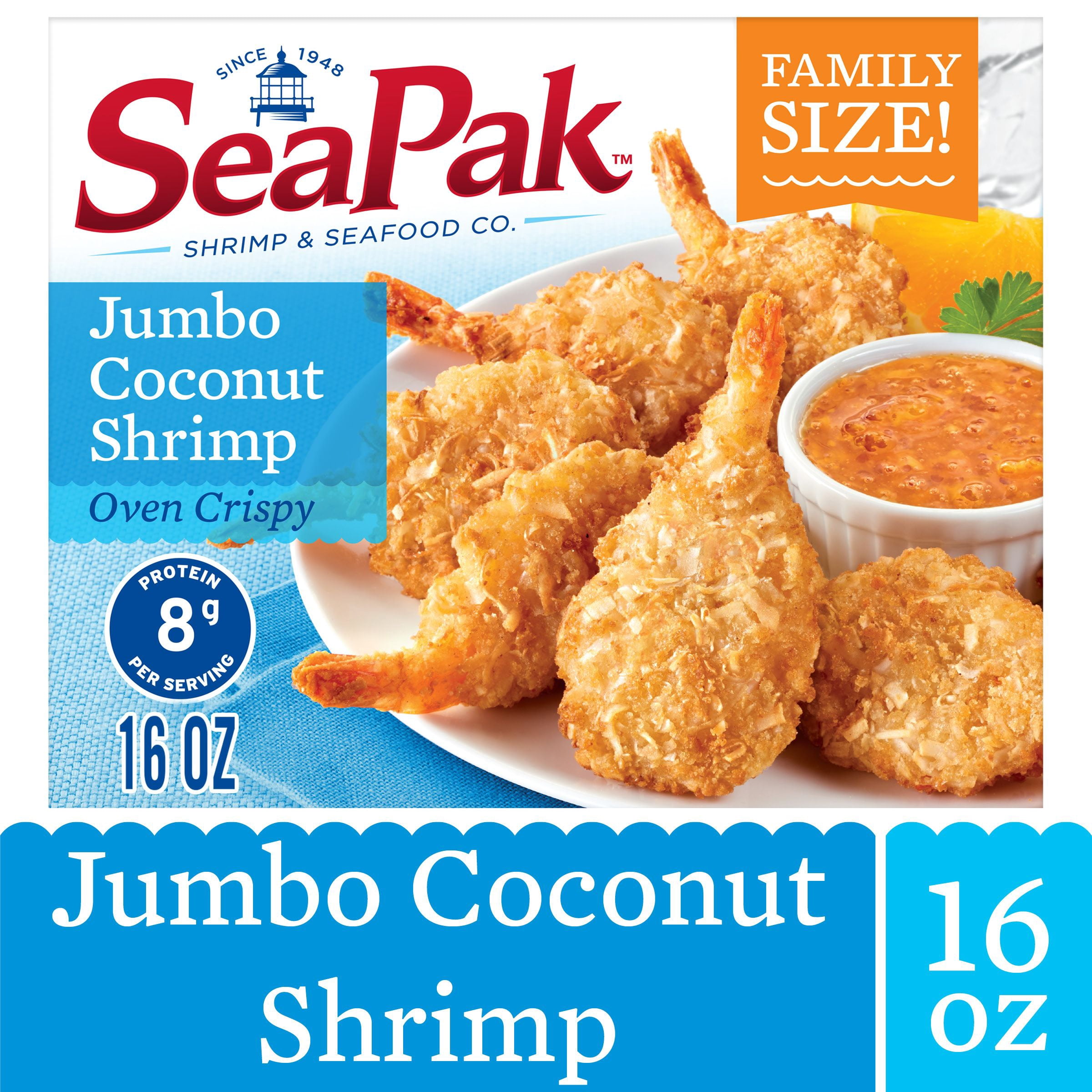 SeaPak Jumbo Coconut Shrimp with Orange Marmalade Sauce, Frozen, 16 oz ...