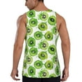 thumbnail image 3 of Easygdp Green Kiwi Men's Tank Top, Sleeveless Muscle T Shirts, Breathable, Quick-Dry, Loose for Gym, Running, Fitness - 3X-Large, 3 of 9