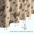 thumbnail image 6 of Beige Highland Cow Figure Butterfly Pattern Shower Curtain 72"x72" ,Bathroom Decorative Shower Curtains Set with 12 Hooks,Modern Waterproof Washable Shower Curtain, 6 of 6