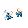 thumbnail image 3 of Fiudx Pendientes Acrílicos, Elegantes Pendientes Colgantes de Oro Azul, Joyería de Aleación Ligera, Regalo Perfecto para Cumpleaños, Bodas y Aniversarios, para Uso Diario de Mujeres y Niñas, Elegante, 3 of 6