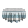 thumbnail image 5 of Round Waterproof Tablecloth 60×60 Inch, Boho Style Reusable Indoor/Outdoor Durable Table Cover for Party Kitchen Dinner Room Decor, 5 of 6
