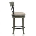 thumbnail image 6 of Furniture of America Shae Wood Swivel 24 Inch Light Gray Barstool Set of 4, 6 of 8