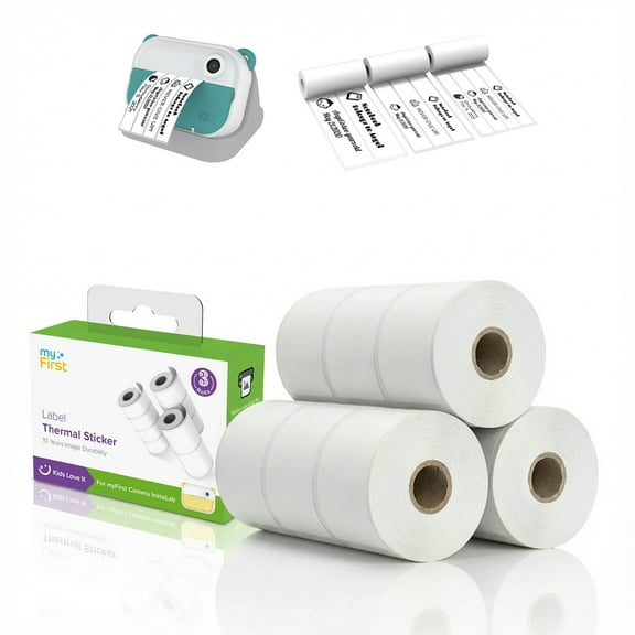 myFirst Camera Insta Wi Thermal Sticker White with Strips ( Label)
