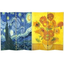 Oriental Furniture 6 ft. Tall Van Gogh Canvas Room Divider - 4 Panel