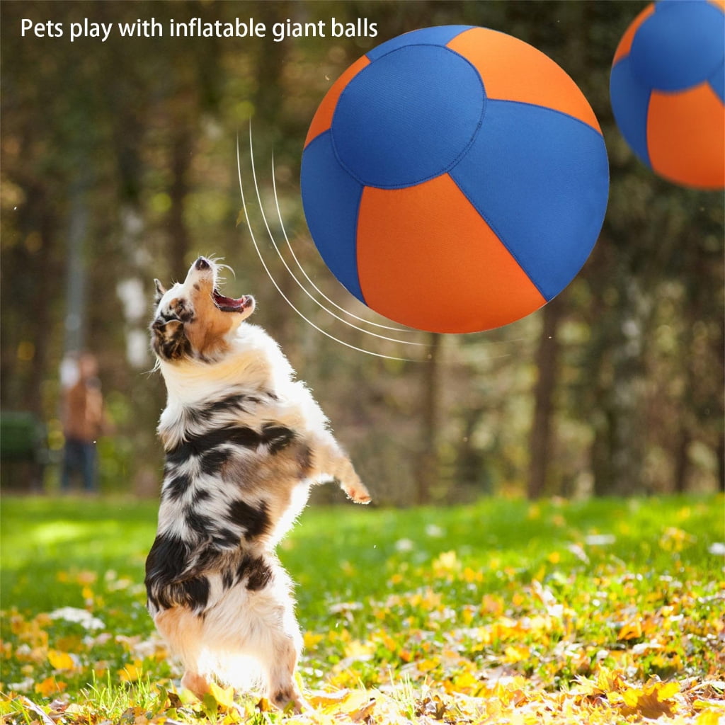 Large Inflatable Dog Toy Ball for Outdoor Fun And Training Heavy Duty Interactive Bouncy Toy for Backyard Play