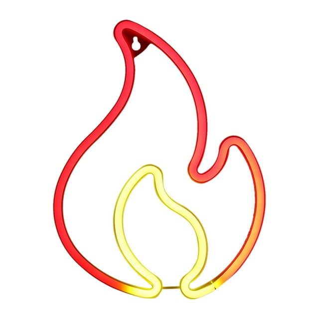 TISHITA Flamme Néon Signe Décoration USB Powered Pendaison Flamme en Forme de Veilleuses pour Bar