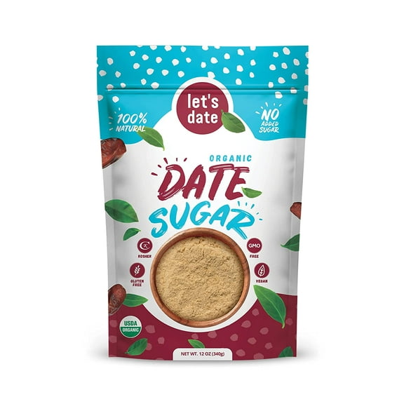 Pack of 6, Lets Date Organic Date Sugar, 12 oz