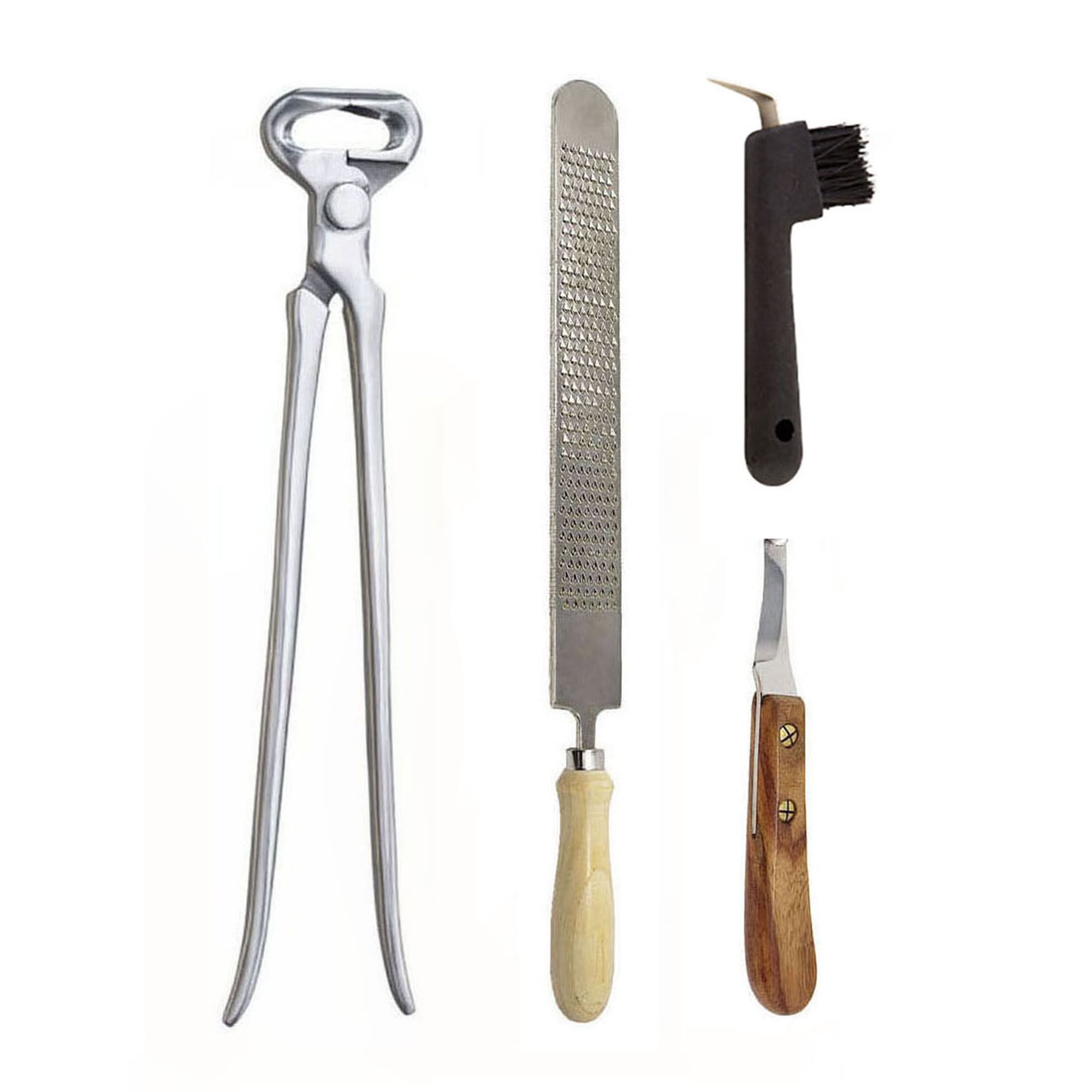 Horse Farrier Tool Horse Farrier Essentials 4-Piece Groom Hoof Care Trim Tool Kit 984150