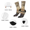 thumbnail image 5 of Honeii Vintage Nautical Lighthouse Print Adult Socks,Crew Socks,Casual Calf Socks,Daily Wear Socks for Men & Women, Perfect for Sports, Casual and Everyday Use, 5 of 6