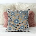 thumbnail image 3 of Amrita Sen Designs  16 x 16 in. Glory of Flowers Peacock Suede Blown & Closed Pillow - Grey, Orange & White, 3 of 3