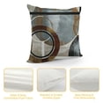 thumbnail image 4 of Brown Grey Throw Pillow Covers,Geometric Swirls Pillow Covers for Sofa Bed,Ombre Gradient Bedding,Modern Geometry Circular Stripes Abstract Art Decorative Square Pillow Cases, 4 of 5