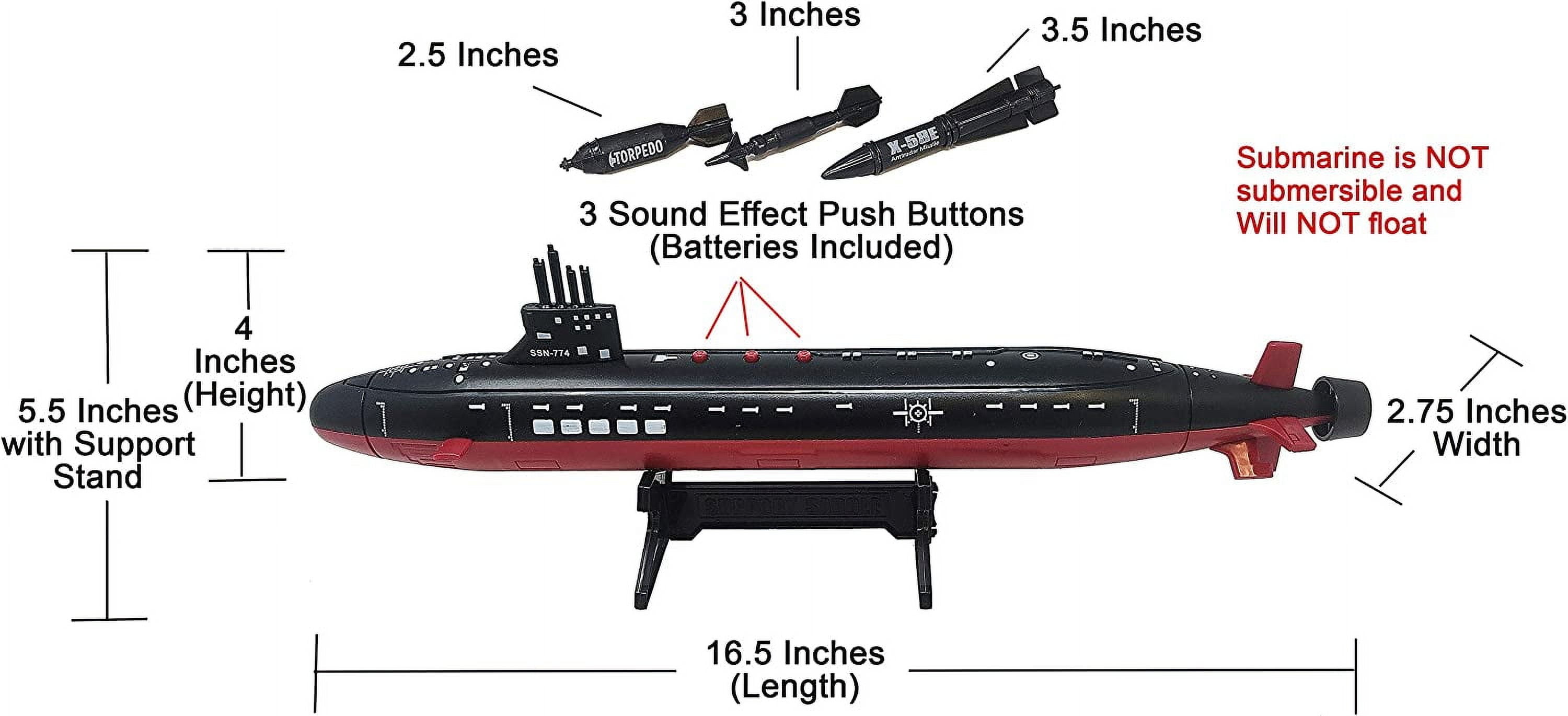 Toy Aircraft Carrier Ship with Warplanes and Submarine Combo Includes 18 Fighter Jets Torpedo