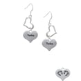 thumbnail image 2 of Delight Jewelry Twins Heart with Two Pair of Baby Feet Open Heart French Earrings, 2 of 4