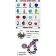 thumbnail image 1 of 14mm 10 Uds cuentas de piedra redondas de cristal chapadas en cuentas planas de cristal facetado joyería XianweiShao 8390614419735, 1 of 1