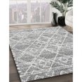 thumbnail image 3 of Ahgly Company Machine Washable Indoor Square Contemporary Light Gray Area Rugs, 4' Square, 3 of 7