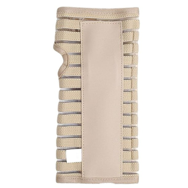 Férula de muñeca, estabilizador de brazo, férula de mano, férula metálica oculta extraíble Grande Beige Izquierdo