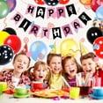 thumbnail image 4 of Banner de cumpleaños Woizoeiy Happy Birthday, color rosa y negro, 4 of 8