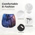 thumbnail image 5 of Running Shorts for Women, Halloween Skeleton Spider Tombstone Workout Athletic Shorts with Pockets, Lounge Yoga Shorts Women, 5 of 7